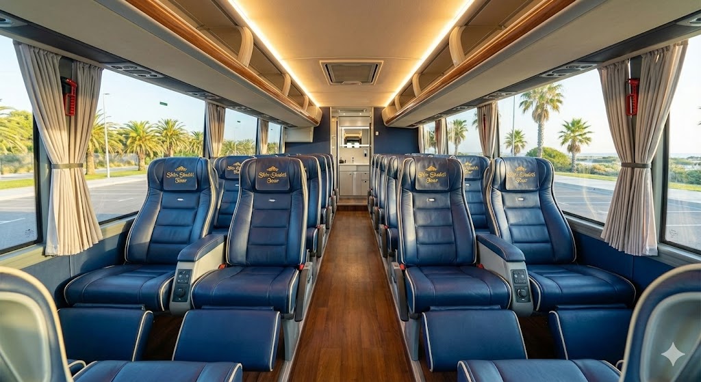 Comfortable Bus Interior Seating